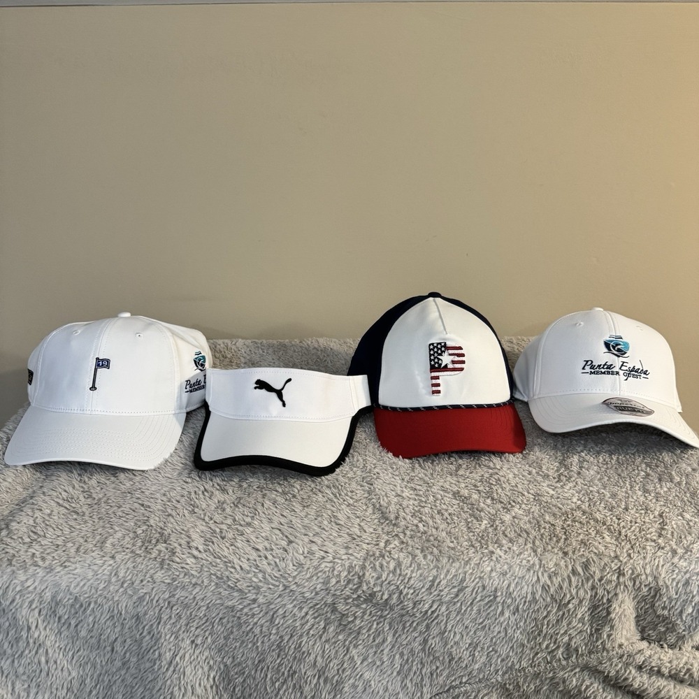 Womens Golf Hats Lot of 4 NWT Courses Puma Visor Adjustable‎ Baseball Caps